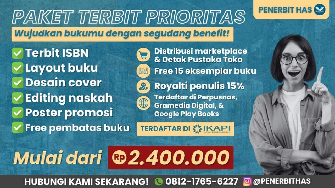 Jasa Penerbitan Buku Fiksi, Non Fiksi Populer dan Buku Akademik dengan Proses Cepat, Praktis dan Profesional 